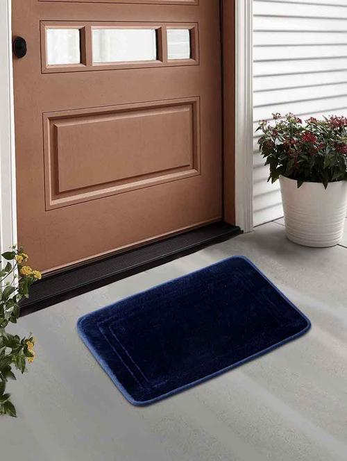 fabinaliv blue geometric polyester door mat (60x40 cm) - 19979791 - Very Small Image - 1