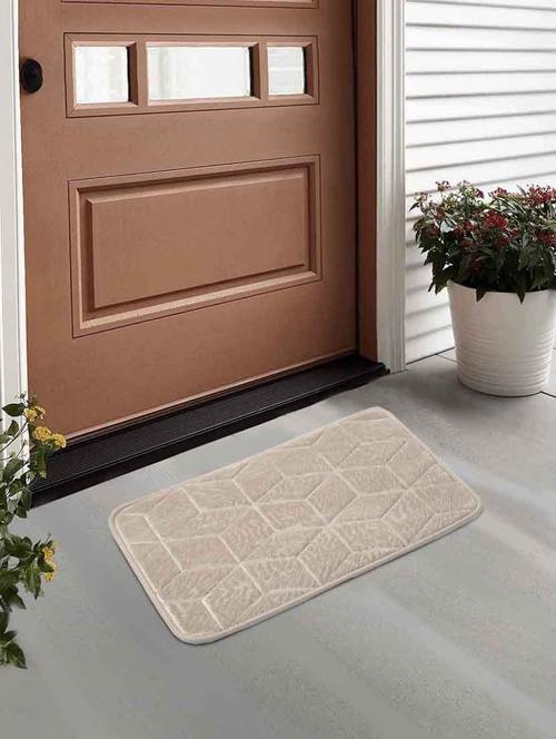 fabinaliv beige geometric polyester door mat (60x40 cm) - 19979794 - Very Small Image - 1