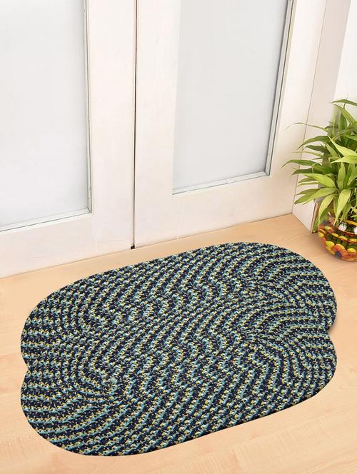 fabinaliv set of 2 multicolor abstract cotton blend door mats (75x45 cm) - 19980008 - Very Small Image - 1