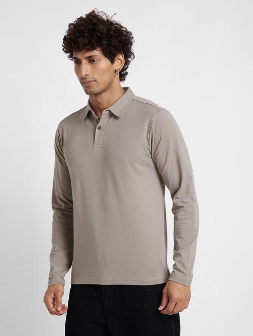 men's solid cotton polo t-shirt - 19980055 - Very Small Image - 1