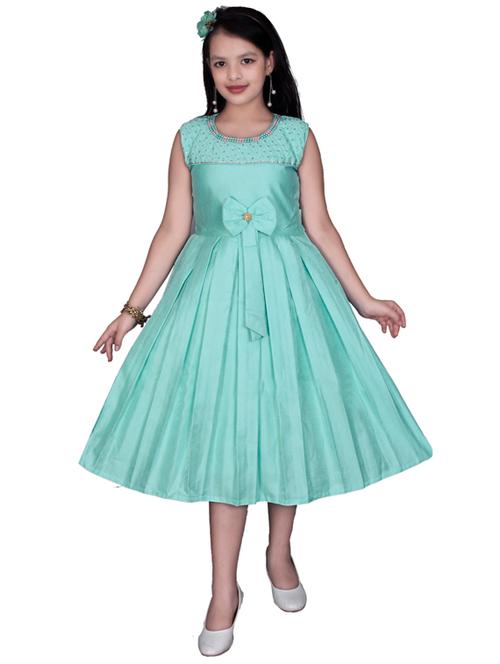 blue embellished blend frock - 19980151 - Very Small Image - 1
