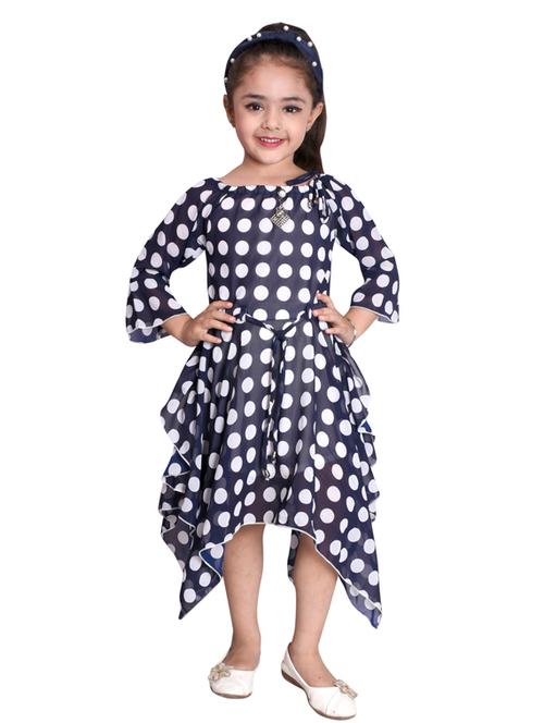 round neck printed georgette frock - 19980190 - Very Small Image - 1