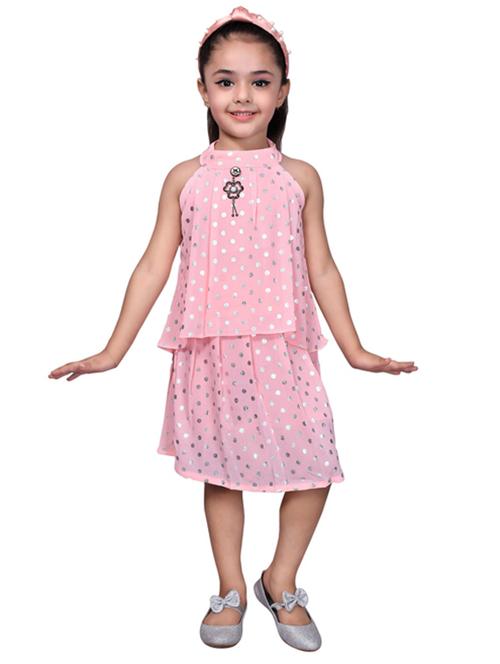 halter neck printed georgette frock - 19980235 - Very Small Image - 1