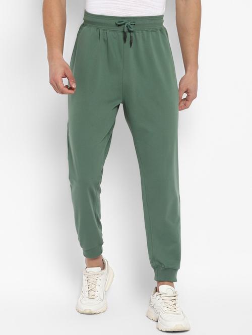 green solid mid rise full length jogger - 19981376 - Very Small Image - 1