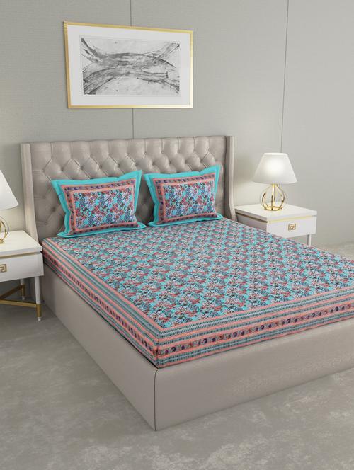 floral printed king size double bedsheet - 19981599 - Very Small Image - 1
