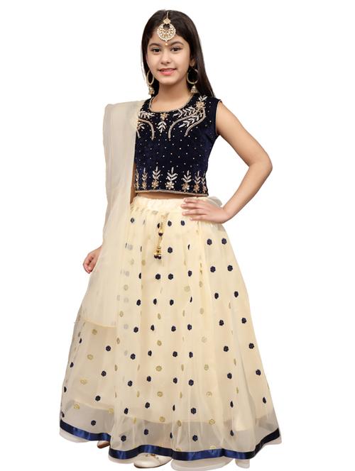 embellished neck net lehenga choli - 19981793 - Very Small Image - 1