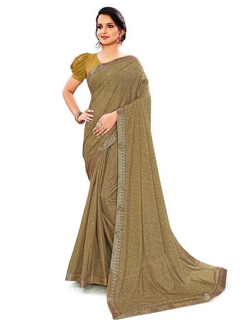 olive bordered saree with blouse - 19982142 - Very Small Image - 1