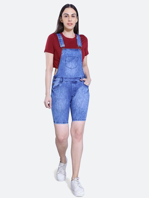 dark blue denim shorts dungaree - 19982753 - Very Small Image - 1