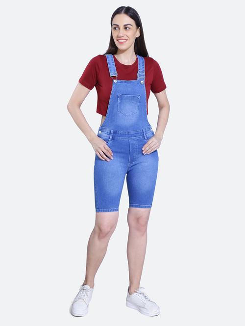 light blue denim shorts dungaree - 19982756 - Very Small Image - 1