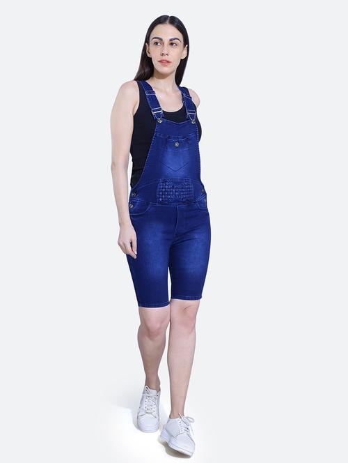 dark blue denim shorts dungaree - 19982757 - Very Small Image - 1