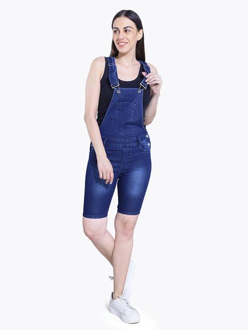 dark blue denim shorts dungaree - 19982761 - Very Small Image - 1