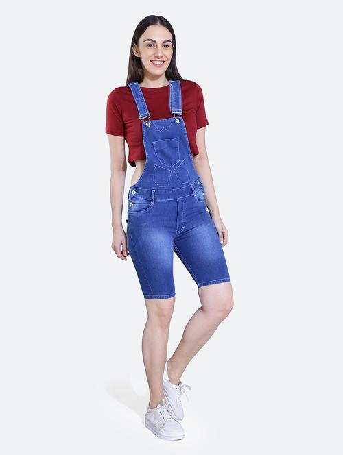 light blue denim shorts dungaree - 19982762 - Very Small Image - 1