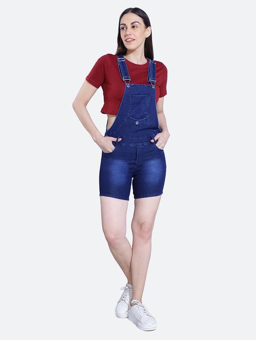 dark blue denim shorts dungaree - 19982763 - Very Small Image - 1