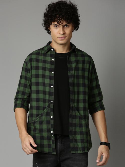 mens checks casual shirt - 19983074 - Very Small Image - 1