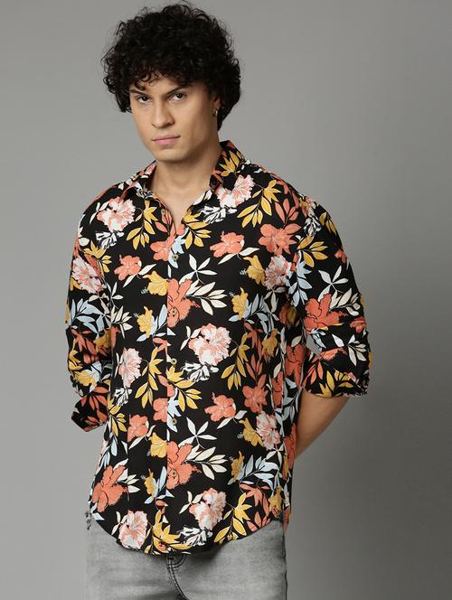 mens florals casual shirt - 19983082 - Very Small Image - 1