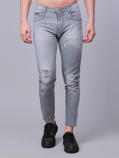 low rise washed distressed jeans - 19983192 - Very Small Image - 1