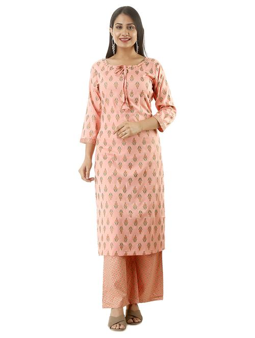printed kurta palazzo set - 19983296 - Very Small Image - 1
