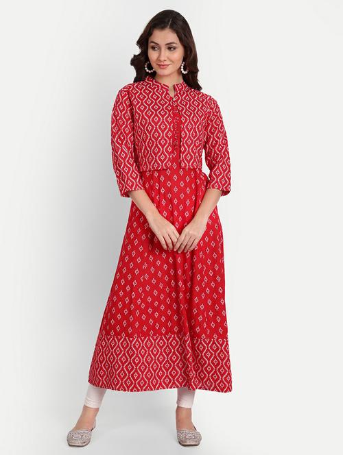 printed kurta jacket set - 19983299 - Very Small Image - 1