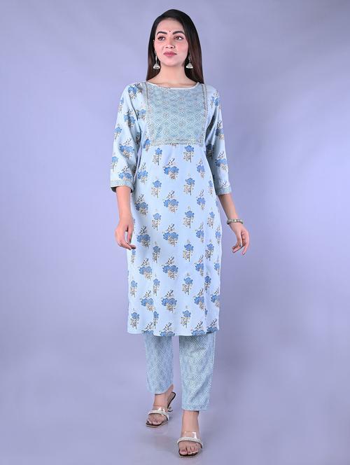 printed kurta pant set - 19983303 - Very Small Image - 1