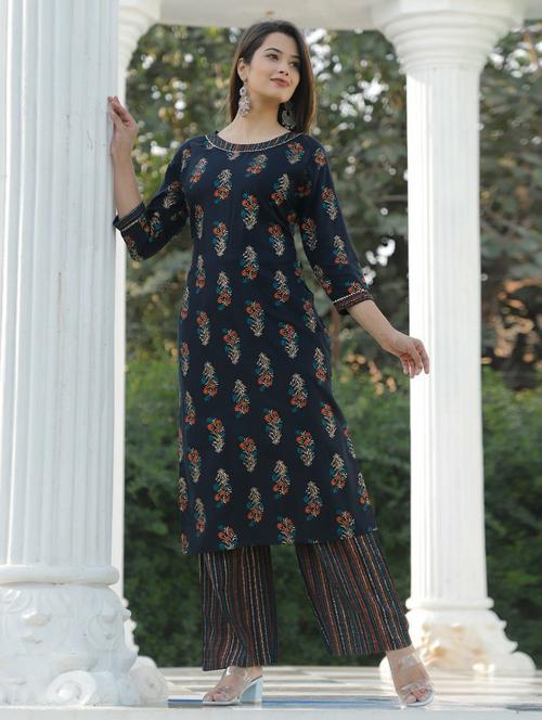 printed kurta palazzo set - 19983316 - Very Small Image - 1
