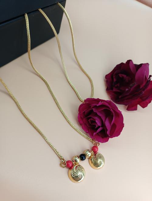 gold plated metal mangalsutra - 19983843 - Very Small Image - 1