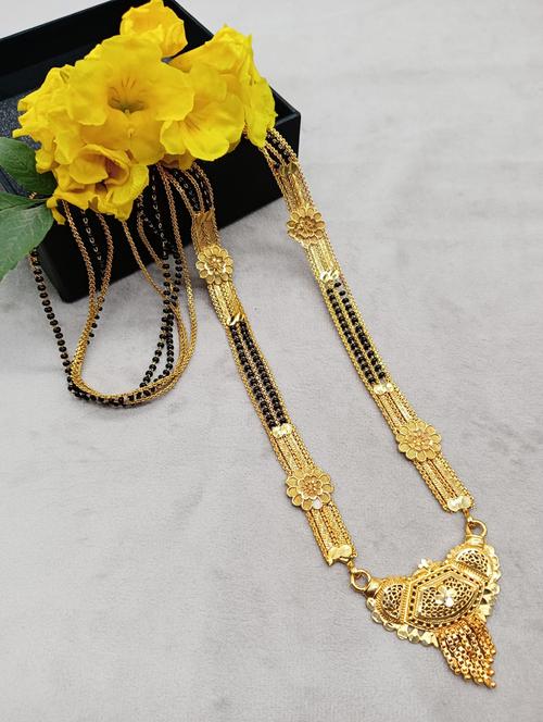 gold plated metal mangalsutra - 19983866 - Very Small Image - 1