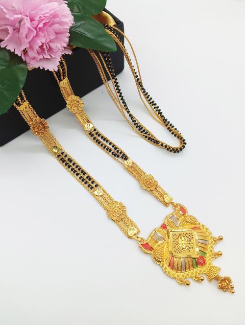 gold plated mangalsutra - 19983922 - Very Small Image - 1