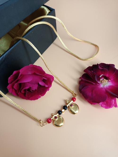 gold plated mangalsutra - 19983927 - Very Small Image - 1