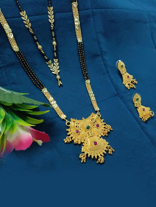 gold metal mangalsutra set - 19983949 - Very Small Image - 1