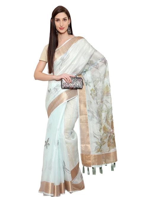 self design saree with blouse - 19984359 - Very Small Image - 1