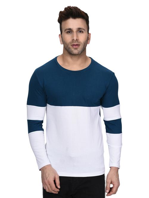round neck color block regular t-shirt - 19984791 - Very Small Image - 1