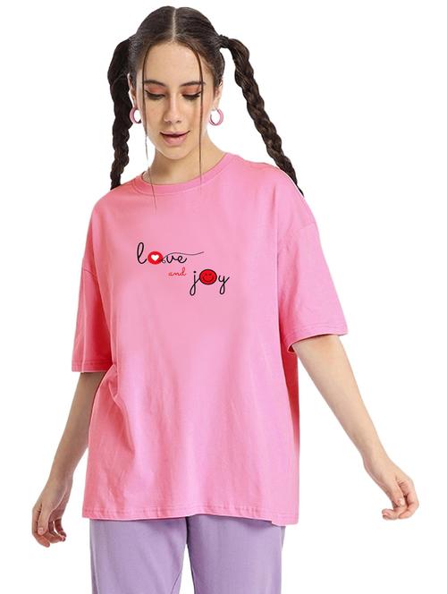 pink cotton regular tshirt - 19984994 - Very Small Image - 1