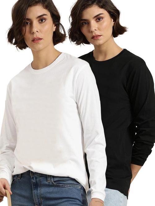 round neck solid tee combo - 19985541 - Very Small Image - 1