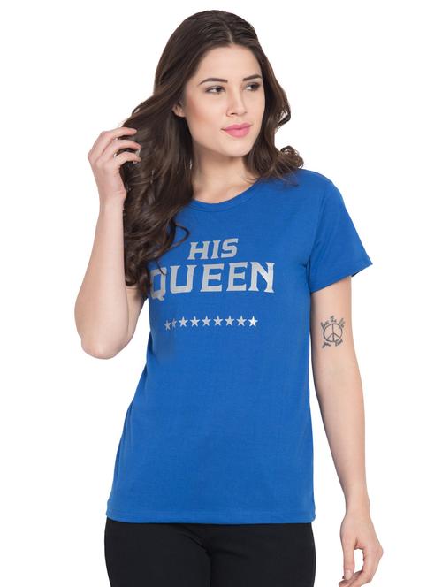 blue cotton blend regular tshirt - 19985690 - Very Small Image - 1