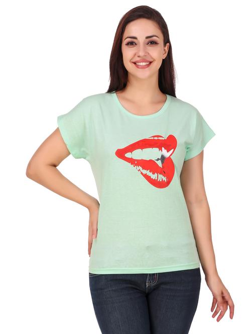 green cotton blend regular tshirt - 19985748 - Very Small Image - 1