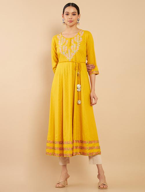 women's flared kurta - 19987293 - Very Small Image - 1