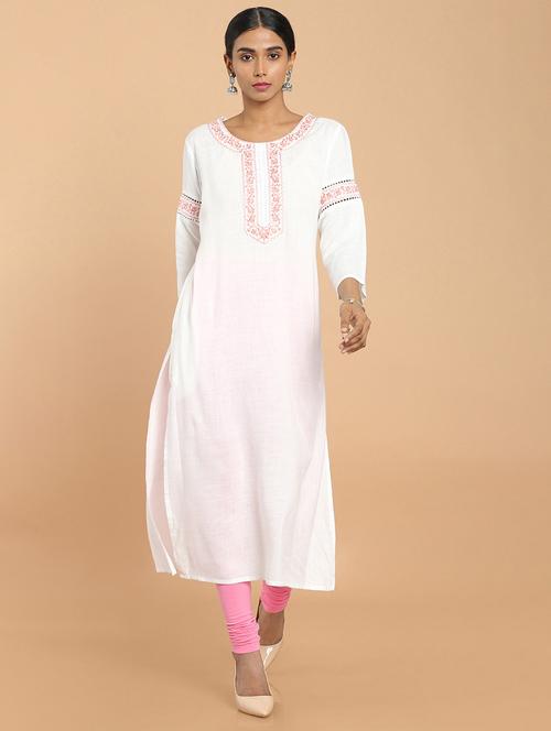 women's straight kurta - 19987388 - Very Small Image - 1