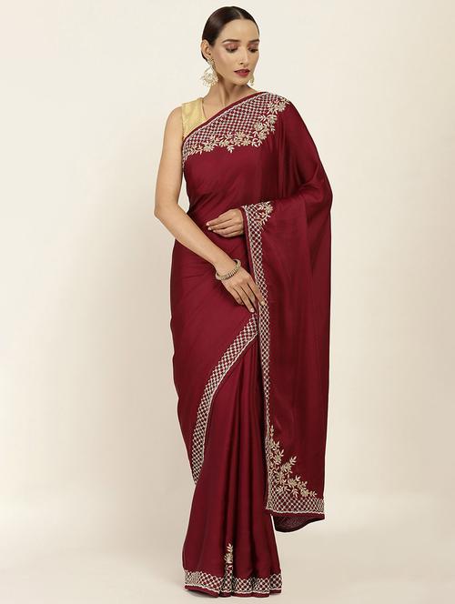 women's embroidered saree - 19987441 - Very Small Image - 1
