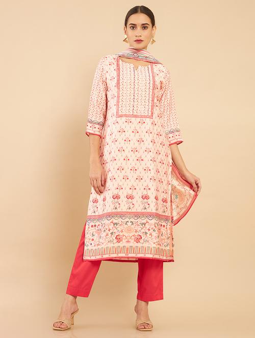 pink printed suit set - 19987457 - Very Small Image - 1