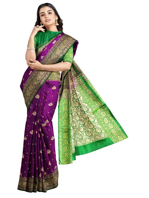 women's banarasi saree with blouse - 19987559 - Very Small Image - 1