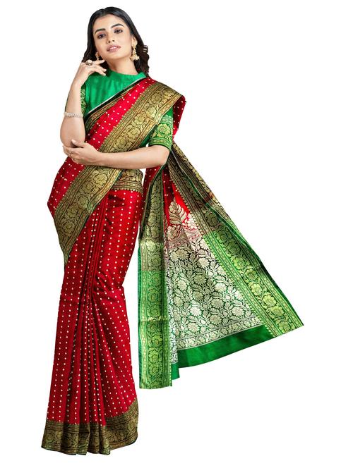 women's banarasi saree with blouse - 19987581 - Very Small Image - 1