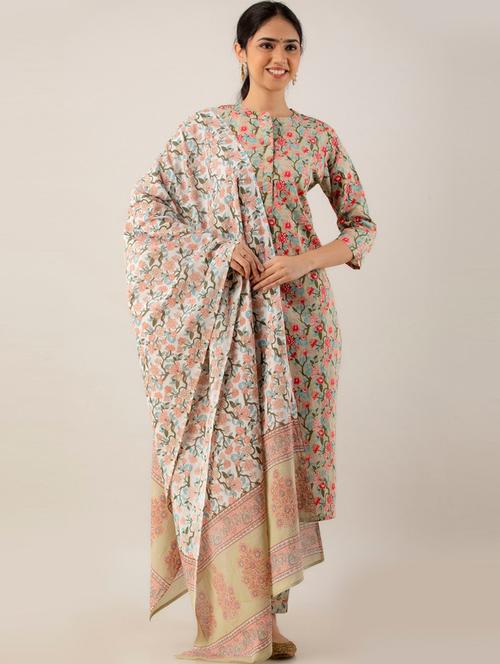 olive printed suit set - 19987995 - Very Small Image - 1