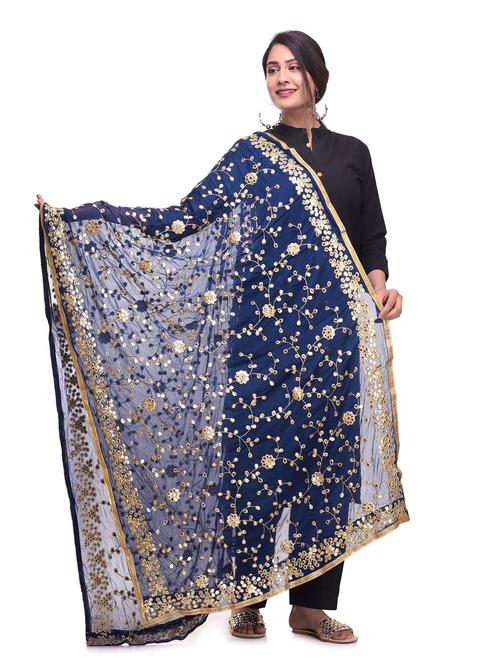 blue art silk dupatta - 19988723 - Very Small Image - 1