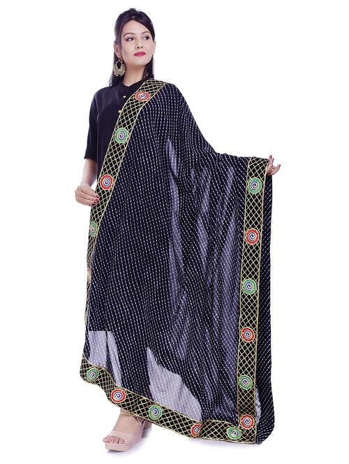 black georgette dupatta - 19989059 - Very Small Image - 1