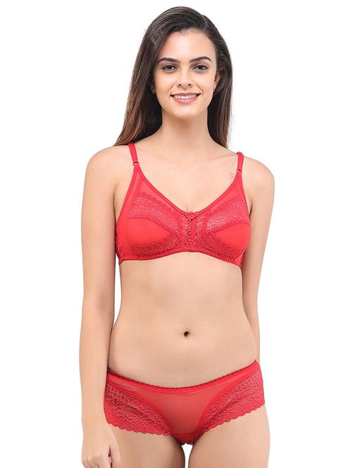 red lace bra and panty set - 19989446 - Very Small Image - 1