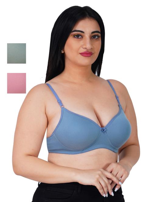 multi colored cotton blend regular bra - 19989494 - Very Small Image - 1