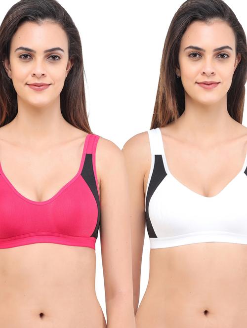 multi colored cotton blend regular bra - 19989503 - Very Small Image - 1
