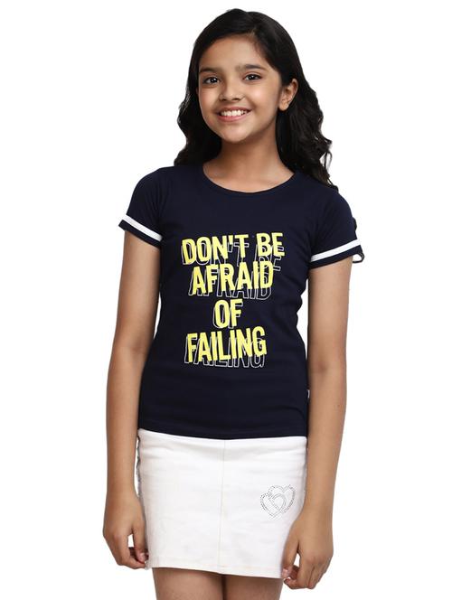 girls printed cotton regular tee - 19989752 - Very Small Image - 1