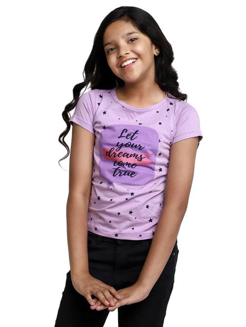 girls printed cotton regular tee - 19989763 - Very Small Image - 1