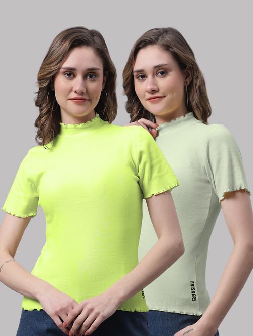 pack of solid mock neck tops - 19989875 - Very Small Image - 1